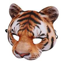 1 Pezzo Maschera 3D da Metà Viso da Animale Tigre-Maiale Unisex per Ognissanti, Festa in Maschera, Cosplay, Decorazioni