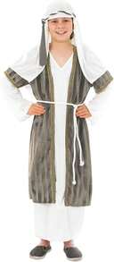 Morph Costumes Fun Shack Kids Shepherd Costume - Nativity Innkeeper & Joseph Fancy Dress For Christmas Plays, Holiday Celebrations & Festive Events - Grey - View 2