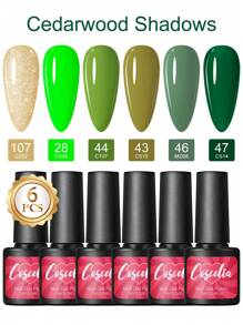 coscelia 6PCS Soak Off Gel Nail Polish Set Rainbow Neon Colors 7ML Nail Gel Polish Needed For UV/LED Lamp Orange Yellow Blue Pink Purple Green Gold Glitter Nail UV Gel Polish Long Lasting Gloss Shine For Summer Nails, Neon Y2K Styles Nails For Women DIY Salon