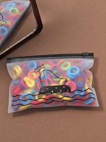 100个/套 小号女士彩色弹力发圈 马尾辫发圈 橡皮筋 发绳 发圈 发圈 发圈 发绳 发圈 发圈 发饰 健身运动服发带 头饰 - 彩色 - 查看 3