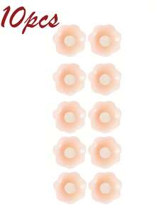 20 件/10 件/2 件可重复使用无缝硅胶乳贴，隐形，自粘，防突出女性乳房贴，舒适，透气，易于清洁的胸罩配件，专为女性的舒适和自信而设计，内衣和内衣配件 - 彩色 - 查看 13