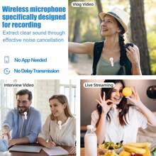 Wireless Lavalier Lapel Microphone For IOS TypeC Android Camera Plug-Play Professional Noise Reduction Recording Clip Mic For Creator Interview