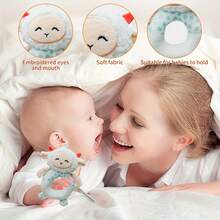1pc Easy-Grip Baby Rattle Toy - Adorable Cartoon Sheep/Fox Shaped Design With Musical Notes, Durable Polyester Material, Perfect For Car Seat, Strolling, Playtime, Daycare Toys | Musical Rattle | Soft Texture (Multiple Styles Available) - Multicolor - View 9