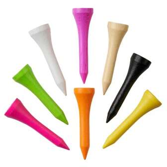 50pcs Professional Golf Tees Tee Plain Indoor Outdoor Tool Gift Fathers Boyfriend 42mm 54mm 70mm 83mm Natural Bamboo Multiple Colour TEES High Quality