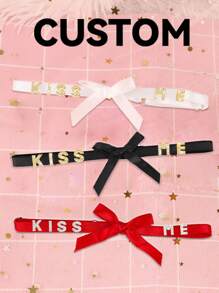 1- Pair Of Leg Ring Accessories, Personalized Bow Elastic Thigh Rings, Sexy And Charming Leg Rings, Cute Girl Leg Rings, Black Leg Rings, Custom Letters, Couple Gift Sequins , Colorful Custom, Custom Leg Rings Unique Customization