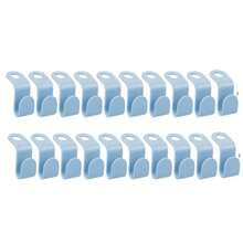 10 piezas Ganchos de conexión para perchas, ganchos de conexión para el hogar, hebilla de conexión de perchas de moda mini para perchas de ropa, conectores de ganchos en cascada, organizador de armario de plástico resistente para ahorrar espacio, hebilla de conexión apilable