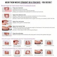 Press On Toenails Short, White French Tips Toenail Press Ons Square For Women, Fit Perfectly Press On Toe Nails With Glue, Fake Toenails In 16 Sizes- 32 Toenails Kit - B-Timeless Grace - View 6