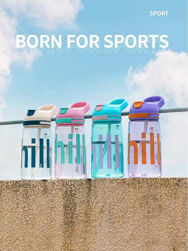 1 Stück Tritan Sportflasche, tragbare Reise-Tasse - hitzefeste Plastikflasche, frisches Wasser Becher mit Strohhalm, stoßfester süßer Becher, auslaufsicher Entenschnabel Becher, Sommer Geschenk Becher, geeignet für Schule, Camping und Wandern