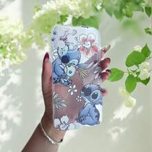 1 Stück lizenzierte, schockresistente und sturzfeste The Stitch Cartoon Handyhülle, kompatibel mit iPhone Modellen 16/15/14/13/12/11/7/8/7Plus/8Plus/Xs Max/Xs/X/Xr, perfekt als Geschenk für Feiertage