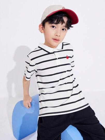 Balabala 男童T恤新款夏季兒童短袖Polo衫