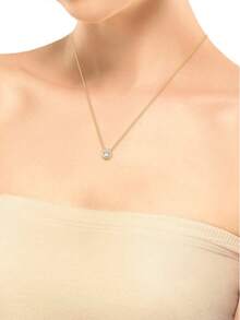 Point Of Light Choker Necklace 18k Gold Plated And 925 Silver Durability 3 Months - 銀色 - 查看 3