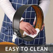 Springform Pan Set 4" 7" 9" Nonstick Cheesecake Pan, Round Cake Pans Leakproof Cake Tins With Removable Bottom, Springform Cake Pans Baking Pans - màu đen - Xem 4