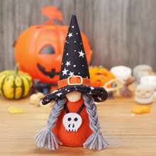 1pc Halloween Fabric Doll Decor, Home Living Room Kitchen Desktop Decoration, Ghost Festival Party Scene Decorative Prop, Centerpiece Decoration, Atmosphere Setting Item. Suitable For Home Decor / Desktop Decor / Party Decor / Mall Decor / Shop Window Decor / Farmhouse Decor.
