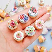 5-20 hạt bánh trái cây mô phỏng thực phẩm Y2K, mặt dây chuyền trang trí thủ công DIY, dùng làm mặt dây điện thoại, dây đeo túi xách, làm hoa tai - Nhiều màu - Xem 3