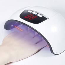 RTONTR 1 Stück Mini Nagel Lampe mit 18 Lampenperlen, weiße Nagel Lampe mit intelligenter Induktion, Backlampe, UV-Lampe zum Aushärten, schnell trocknende Nagel Phototherapie Maschine mit doppelter Lichtquelle UV Nagel Lampe, für Frauen und Mädchen Nail Art DIY Verwendung