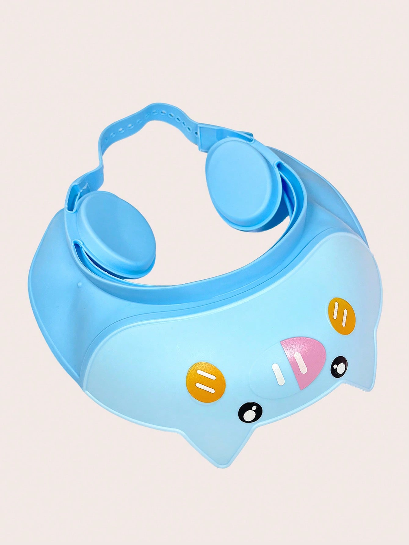 1 Cute Pig Shampoo Cap For Infants And Young Children, Adjustable, Soft, Comfortable, Protective Ear Cover, Water Cap