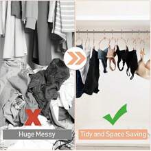 20/40Pcs Ganchos Perchas Lencería Antideslizante Metálico,Perchas Organizador para Lencería,Calcetines,con Pinzas de Silicona Antideslizantes