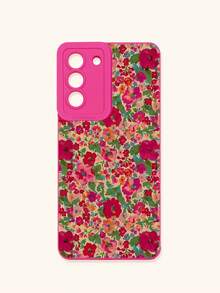 Funda de teléfono con estampado floral diminuto en rosa fucsia, funda de teléfono con estilo vintage de flores dispersas multicolor en rosa fucsia, funda de protección de lente, compatible con iPhone y Galaxy, compatible con iPhone 13, 15, 16 Pro Max, 16, 14, 15, 16 Plus, teléfonos Galaxy a prueba de agua, a prueba de golpes y resistente a arañazos - Multicolor - Ver 21