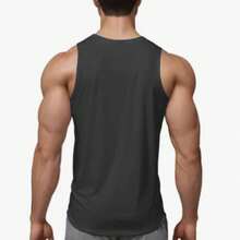 Dry Fit UV Tank Top Men's Gym Training T-Shirt RMSUP07 - 灰色 - 查看 2