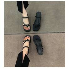 Slippers With Thick Heels, Height Increasing, Thick Sole, High Heel Slippers - Black - View 1