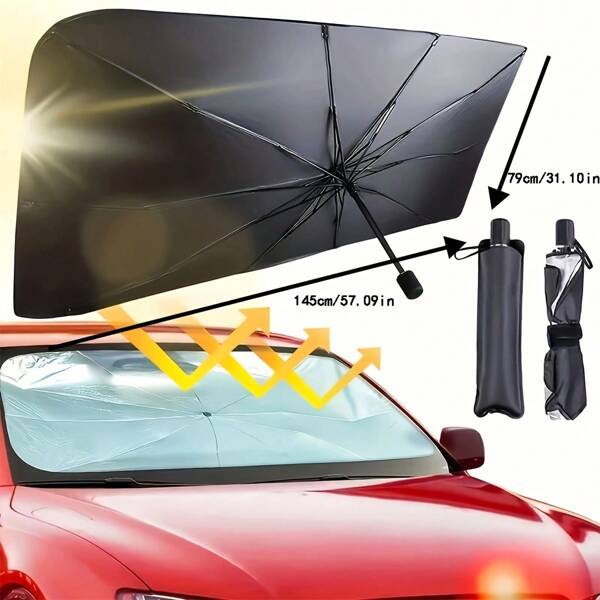 1 peça de guarda-sol para para-brisa dianteiro automotivo, 2 opções de tamanho adequadas para vários modelos de carro, para-sol, isolamento térmico, acessórios para carros de verão