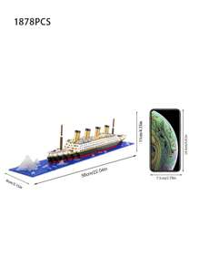 Luxury Cruise Ship Building Blocks DIY Assembly Micro Particle Model Decoration Stress Relief Toy For Adults