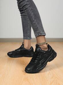 أحذية رياضية نسائية مهوّاة من الشبك للربيع، أحذية رياضية ذات كعب سميك عصرية، أحذية ركض مريحة