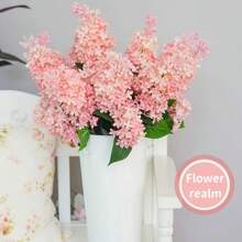 Nouvelle fleur de lilas artificielle en silicone rose, fleur artificielle violette de 75 cm, plante de simulation en plastique, fleur artificielle décorative pour mariage