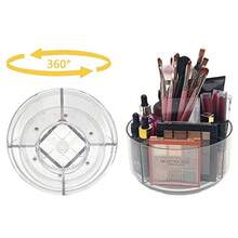 360 Rotating Makeup Organizer Spinning Cosmetic Display Cases With 5 Compartment - 1 - View 5