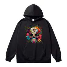 1pc/2pcs/3pcs Vibrant Day Of The Dead Floral Skull Iron-On Patch – Washable PVC Transfer For DIY T-Shirts, Jeans, Sweaters, Bags & Pillows – Colorful Sugar Skull With Flowers Design - Multicolor - View 6