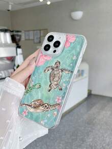1 Stück transparente TPU Schildkröten/Meeresschildkröten Ozean Element stoßfeste Handyhülle kompatibel mit iPhone, Apple, Android Handys, OPPO, Galaxy, Redmi Note 13, Galaxy A14, Galaxy A32 4G, wasserdicht, kratzfest, stoßfest - Verschiedenfarbig - Übersicht 2