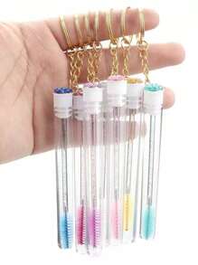 1pc Keychain Design Eyelash Brush With Tube