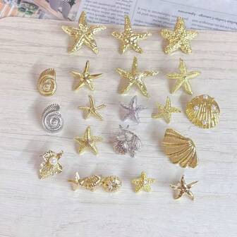 1pc Minimalist Metal Starfish Brooch Pin, Fashion Lapel Pin Shirt Decor Badge Dress Accessories Pin For Clothes Bag Charm School Office Accessories Shirts Jacket Jewelry Halloween Clothes Pin Funny Cute Teacher Gifts Halloween Accessories Teachers Day Costume Accessories Bag Charms Christmas