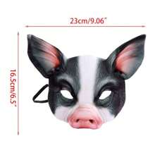 1 Pezzo Maschera 3D da Metà Viso da Animale Tigre-Maiale Unisex per Ognissanti, Festa in Maschera, Cosplay, Decorazioni