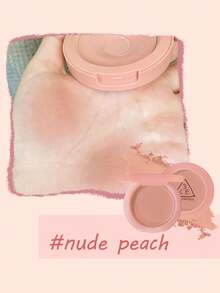 3CE Mood Recipe 蜜桃腮红，丝绒哑光质地，慕斯般柔滑，渐变光泽，提亮暖色调肤色，控油，适合干性肌肤，易于晕染，提亮眼周，3D立体塑形，磁吸式浮雕粉盒，指槽设计，韩国化妆品 - Nude Peach - 查看 3