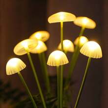 1 Stück Solar betriebene Silikon Quallen Lampe, Garten Hof Dekorationslicht, Solar betrieben, Rasen Pfahl, geeignet für Garten, Balkon, Außenbereich, Haus, Camping, Feiertagsstimmung Dekoration