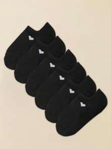 6/9/15 paia di calzini unisex multicolore alla moda e versatili, calzini alla caviglia traspiranti a forma di cuore, calzini invisibili, calzini casual minimali a taglio basso, assorbenti l'umidità, adatti per tutte le stagioni e occasioni