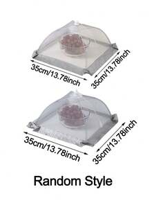 1 pieza Cubierta de malla plegable para alimentos, red de protección reutilizable y portátil contra insectos para paraguas protector de alimentos para verduras y cubiertas de mesa, adecuado para camping o restaurantes, cubierta de comida de fiesta extraíble y lavable, diseño de malla transparente - Multicolor - Ver 12