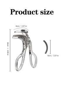 1pc Frameless Eyelash Curler With Silicone Refill Pad, Suitable For All Eye Shapes, Lasts All Day Curl, Easy To Operate, Gentle Lash Lifting Makeup Tool