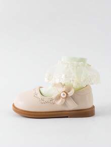 5 双/1 套女童蕾丝边袜，可爱的公主风格刺绣蕾丝边，柔软透气，时尚百搭，适合日常穿着或返校，春夏季 - 彩色 - 查看 2