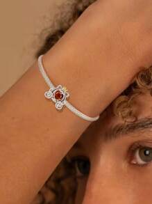 1 PIEZA 925 Plata de ley corona con diseño de vid de amor y calabaza para ajustar a brazaletes y pulseras mujer, accesorio de joyería DIY y decoración para combinar con atuendos diarios, decoración para niñas
