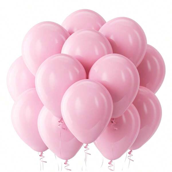 Light Pink Latex Party Balloon 5/10/12/18 Inches -10/30/50/70/90pcs Round Helium Light Pink Balloon Suitable For Valentine's Day Wedding Engagement Anniversary Birthday Graduation Shower Gender Revealing Home Decoration Background