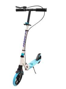 1 Pair Foldable Kick Scooter With Hand Brake And Front Suspension, Adult Outdoor Portable Scooter
