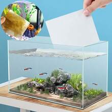 50pcs Non-Woven Fish Tank Filter Cloth, Removes Floating Debris, Aquarium Filter Paper