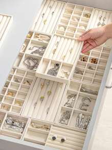 36 de tave pentru bijuterii din catifea, organizator de bijuterii de mare capacitate cu compartimente separate, suport de afișare stivuibil pentru cercei, coliere, brățări, inele, agrafe de păr, bentițe de păr etc. Organizator de depozitare pentru femei, articole esențiale de călătorie, cadou pentru tată