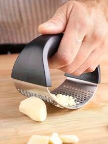 2pcs Stainless Steel Manual Garlic & Potato Grinder - Anti-Rust, Easy-Clean Kitchen Tool, Stainless Steel Garlic Press Crusher