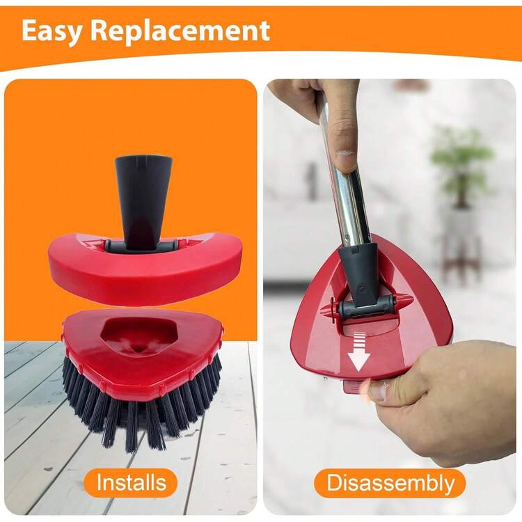 2-Pack Upgraded Rotating Mop Scrub Mop Brush Compatible With O Cedar 2 RinseClean, Kitchen, Deck, Bathroom, And Shower Floor Scrubber - 小號(1包) - 查看 3