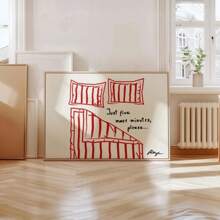 1pc Gift Modern Stay In Bed Print Goodnight Posters Cute Bedroom Canvas Wall Arts Posters Printing Funny Art Print Mid Century Art No Frame