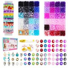 1 set de nuevas pulseras de cuentas, diseño casual y lindo, configuración DIY de múltiples estilos, patrón de dibujos animados, estilo femenino, decoración de joyas, colgante encantador, arte decorativo