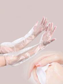 40个/20个/10个/1个一次性足膜，腿膜带脚套和腿套，高透明防水保湿腿部护理套 - 彩色 - 查看 9